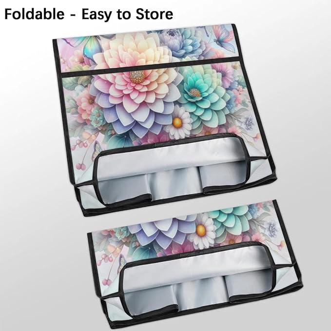 Kitchen Aid Mixer Cover Rainbow Flower Stand Mixer Cover Compatible with 6-8 Quarts Stand Mixers, Dust Covers with Zipper Pocket Foldable Washable Kitchen Aid Organizer Bag