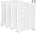 EVERHANGER Metal Pegboard Display Stand, Freestanding Tabletop Pegboard Display for Craft Shows & Fairs, 12"X16", 4pcs White
