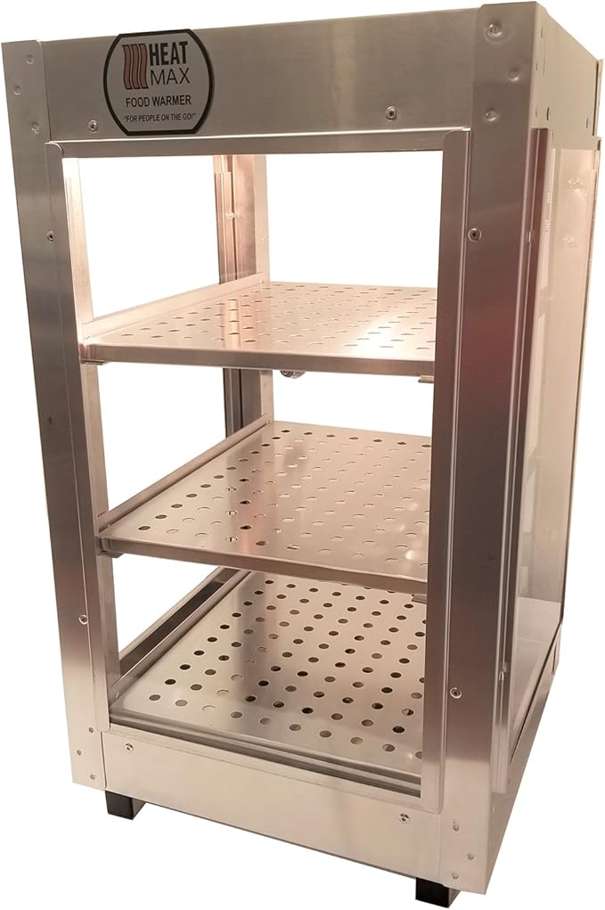 HeatMax 14x14x24 Commercial Food Warmer, Pizza, Pastry, Patty, Empanada, Hot Food, Concession, Catering, Convenience Store, Display Case - Made in USA with Service and Support