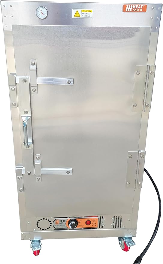 HeatMax 4 Foot Large Fully Insulated Commercial Electric Food Warmer Holding Cabinet for Full Size Pans, Churches, Schools, Catering, Fully Assembled, Made in USA with Service and Support, 120V Plug
