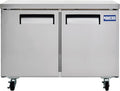 Kratos Commercial Undercounter Freezer, 2 Door 48" Wide All Stainless Steel Freezer for Restaurants, 11.9 Cubic Ft, 115V (67K-305)