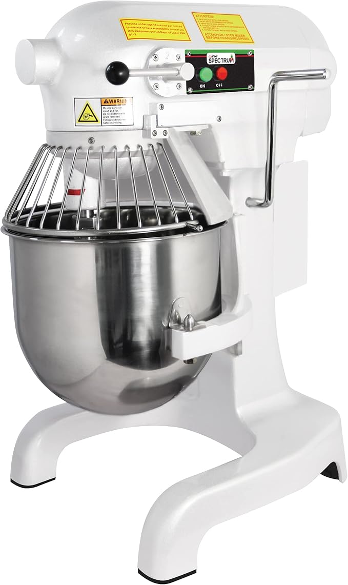 Winco Commercial-Grade Planetary Mixer, 10 Liter,White