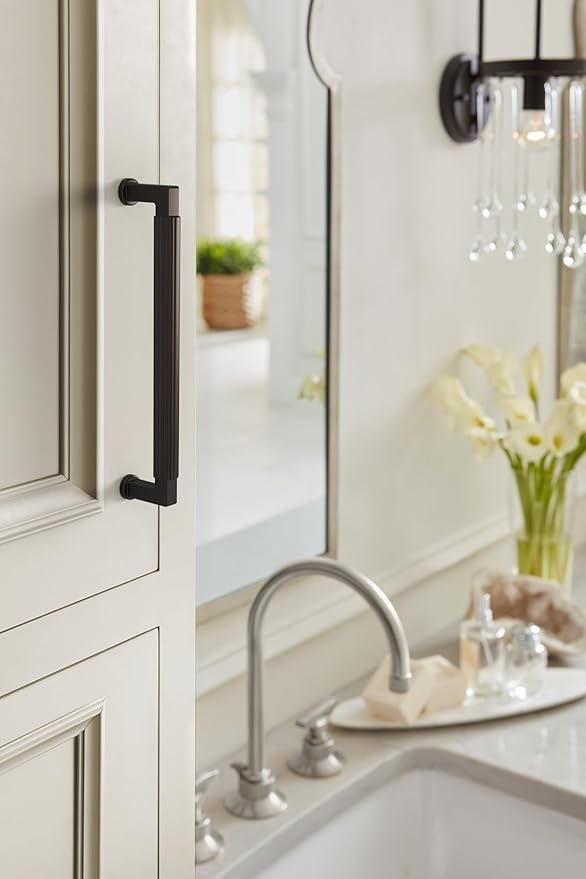Amerock Ballard 6-5/16 inch (160mm) Center-to-Center Oil-Rubbed Bronze Cabinet Pull, BP37645ORB