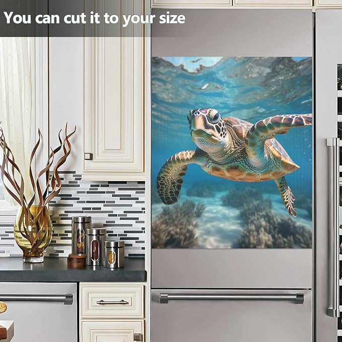 senya Dishwasher Magnet Cover Panel for The Front Sea Turtle Relaxing Dish Washer Door Sticker