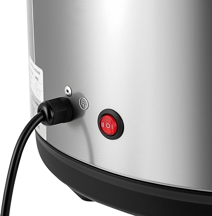 23L/6gal Commercial Rice Warmer with Nonstick Inner Pot and Rice Spoon, Large Capacity Soup Warmer, Stainless Steel Electric Food Warm for Home, Restaurant, Hotel Canteen