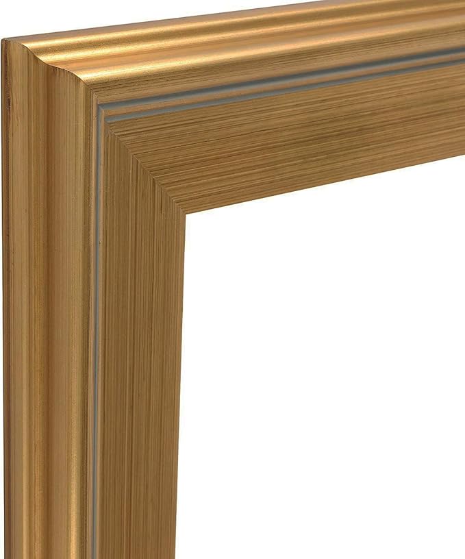 Creative Mark Plein Air Style Frame, Hand Leafed Gold, 5x7-2.75" Wide Moulding with 1/2" Rabbet Depth, Open Back W/O Glazing, Museum Quality, For Art Panels, Stretched Canvas, Pictures & More