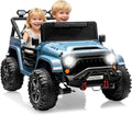Kids 24v 2-Seater Electric Ride on Car,24v 4x4 Kids Electric Truck with Remote Control,2-Seater Ride-on Car, Spring Suspension & LED Lights for Backyard Exploration