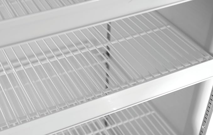Kratos Commercial Freezer Display Merchandiser - 2 Self Closing Glass Swing Doors, 53"W, Black (67K-210)