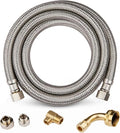 1 Pack Foskan 6FT Dishwasher Installation Kit,With Compression Connection,Stainless Steel Supply Line For Standard Dishwashers （6FT）