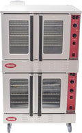 Kratos Commercial Electric Convection Oven, Full Size Double Stack Mobile Stainless Steel Electric Oven for Restaurants, 3 Phase, 240V (29Y-063)