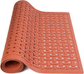 Rubber Non-Slip Waterproof Floor Mat Heavy Duty Anti-Fatigue Mats 33"x57" for Wet or Snow Deck, Restaurant Bar Kitchen (OrangeRed)