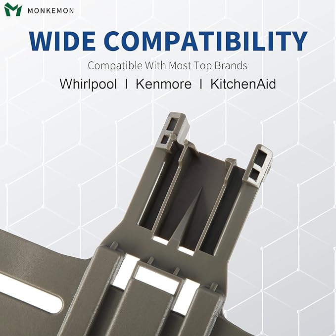 2 Packs W10350375 UPGRADED Replacement Top Rack Replace for kenmore whirlpool Dishwasher Parts, Replace W10712395 AP5957560, Dishwasher Upper Rack Parts Fit for WDT730PAHZ0 WDTA50SAHZ0 WDT970SAHZ0