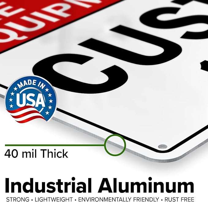 Custom Fire Equipment Sign, Ansi Sign, Osha Compliant, 10x14 Inches, Rust Free .040 Aluminum, Fade Resistant, Made in USA by My Sign Center