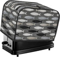 2 Slice Toaster Cover for Kitchen Gray Fish Pattern Waterproof and Dustproof Oxford Fabric Toaster Dust Cover with Side Pockets Decorative Universal Cover for Wide Slot Toasters and Small Appliances