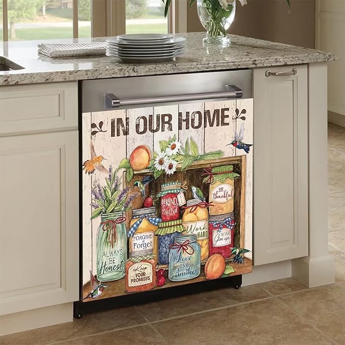 Our Home Decorative Dishwasher Door Magnet Cover Panel Decals for Kitchen