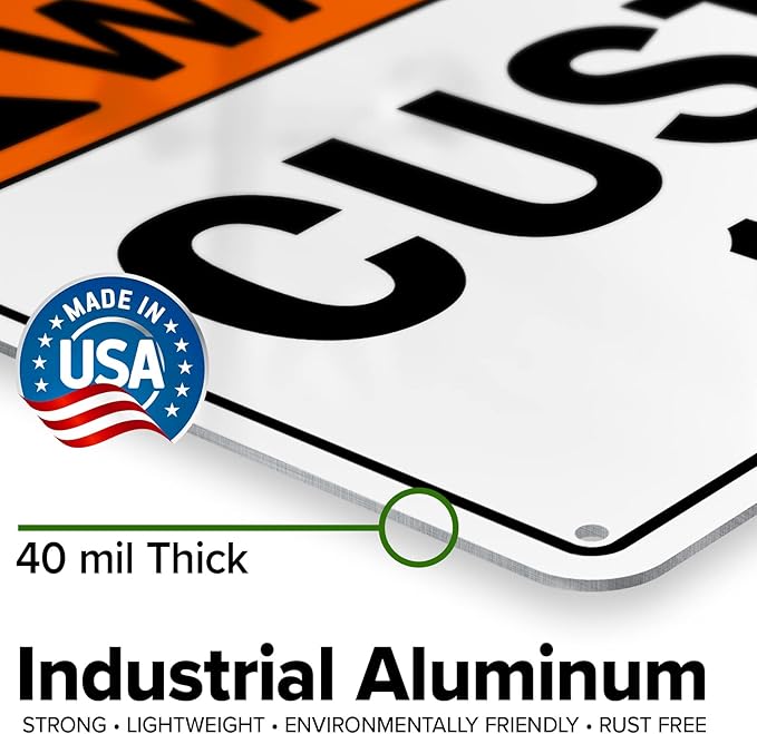 Custom warning Sign, Ansi Sign, Osha Compliant, 10x14 Inches, Rust Free .040 Aluminum, Fade Resistant, Made in USA by My Sign Center