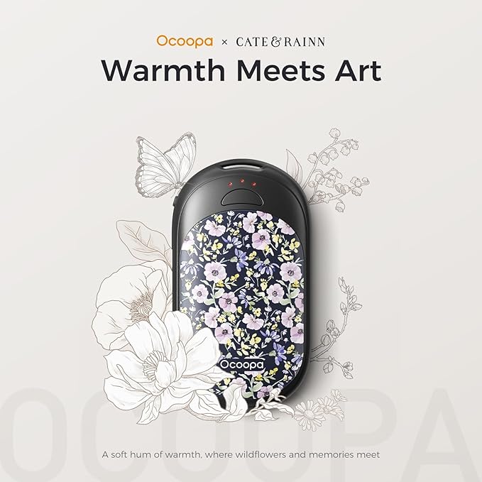 OCOOPA Magnetic Hand Warmers Rechargeable 2 Pack, UL Safety Heat 100-126°F, 3-Settings, Pocket-Sized, Max. 8 Hrs Long Lasting,Great for Raynauds, Golf, Hunting, Camping, Gifts for Men Women, UT3 Lite