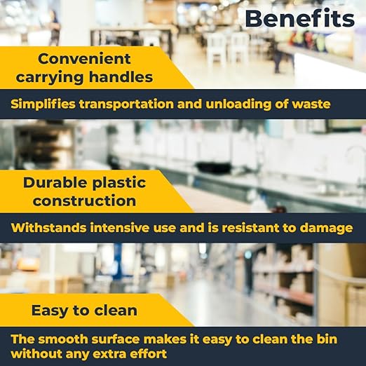 3 Pack 23 Gallon Waste Bin with Dolly, Heavy-Duty Trash Can, Slim Rectangular Garbage Bin, Durable Waste Container, Recycling Bin, Plastic Wastebasket for Kitchen, Garage, Restaurants, Office