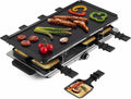 Swissmar Geneva Raclette Grill with Reversible Cast Aluminum Grill Top - Perfect for outdoor & Indoor Electric Raclette Grill & Griller - Barbeque Bonding - 8-Person