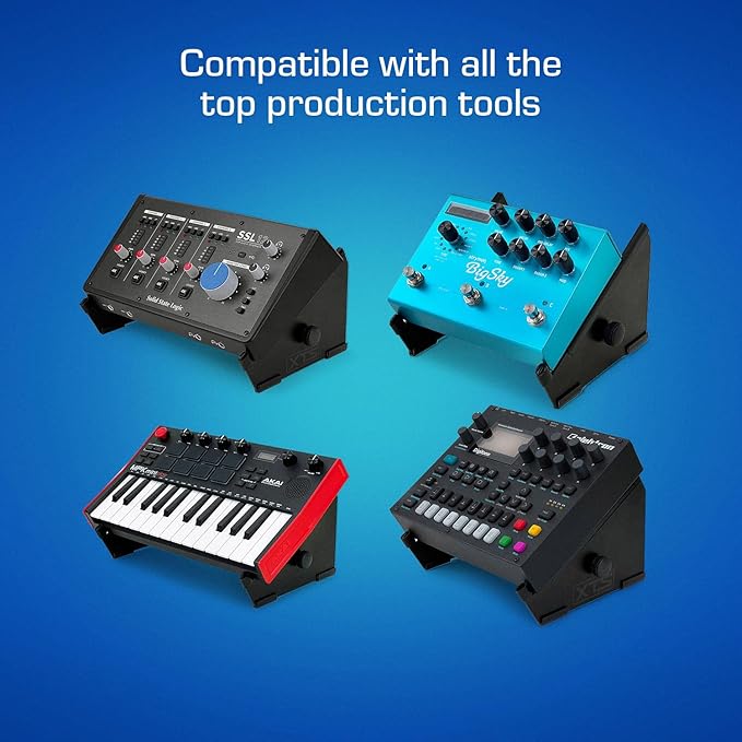 ANALOG CASES XTS Desktop Stand, 6.6" - 10.4" Size for Audio Interface/Pedal/MIDI Controller/Synth/Sampler, Fits Elektron Digitakt/Teenage Engineering EP-133 KO 2 / Akai MPK Mini and more