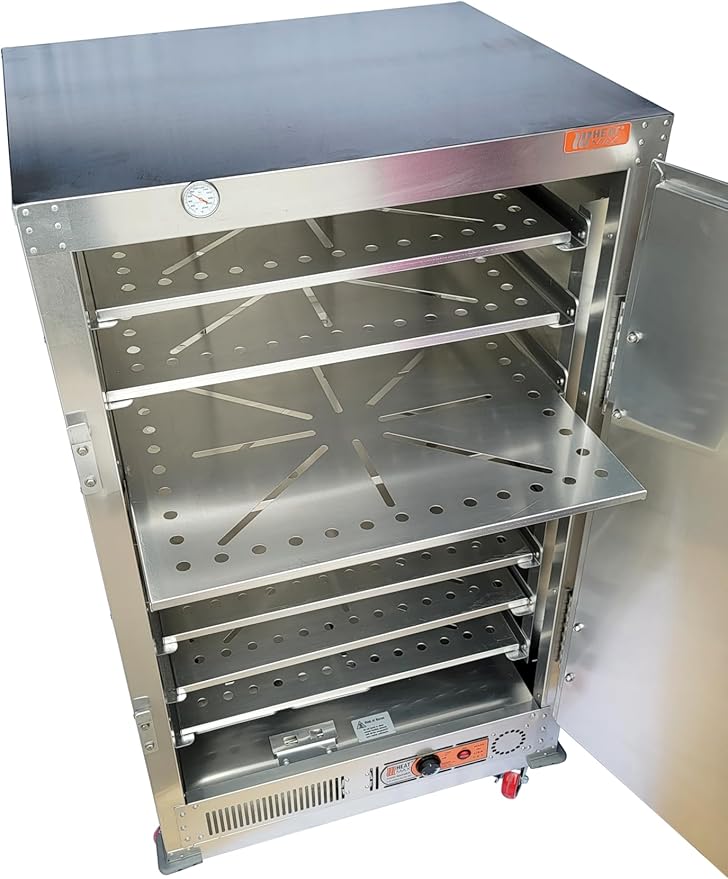 HeatMax 322758 Large Electric Commercial Food Warmer Holding Cabinet for 16 Full Size Pans, for Churches, Schools, Institutions - Made in USA with Service and Support - 120V Plug, Potluck