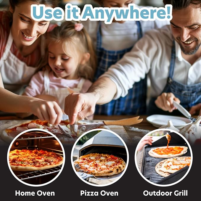CucinaPro Pizza Stone for Oven, Grill or BBQ- Extra Thick 5/8" Cordierite Rectangular Baking Stone for Better Cooking- 16" x 14" Pan- Holds High Temp For Crispy Crust- Kitchen Tool Essential Must Have