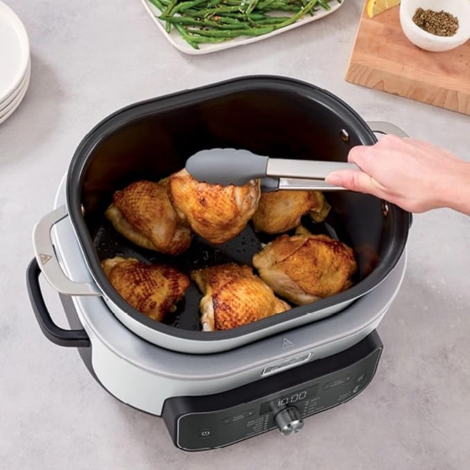 Ninja PRO Plus with 11-in-1 Smart Cook SystemPRO MC1000 8.5Qt Multicooker, Cooker,Warmer, Glass Lid, Integrated Spoon, Nonstick (WHITE)