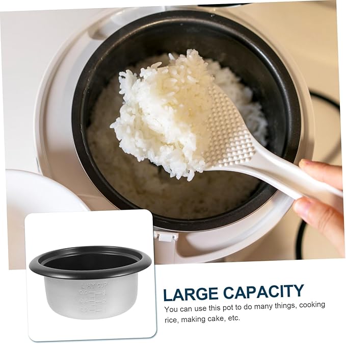 1.5 Qt Rice Cooker Inner Pot Replacement Non-Stick Cooking Insert Compatible with Electric Rice Cookers for Soup Steaming and Baking