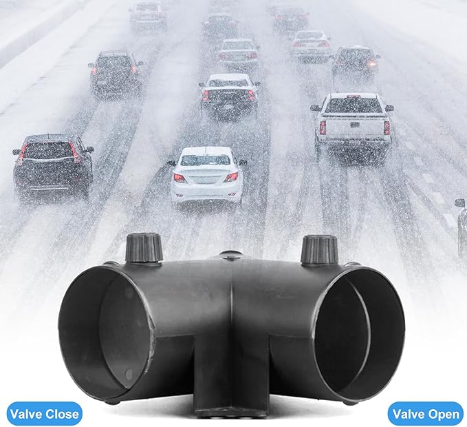 Air Heater Valve Parking Heater Valve Air Heater Valve Y type Diesel Engine 75mm Heaters Parking Heater Accessories Car Heater Ventilation Duct Y Branch Outlet Exhaust Connector