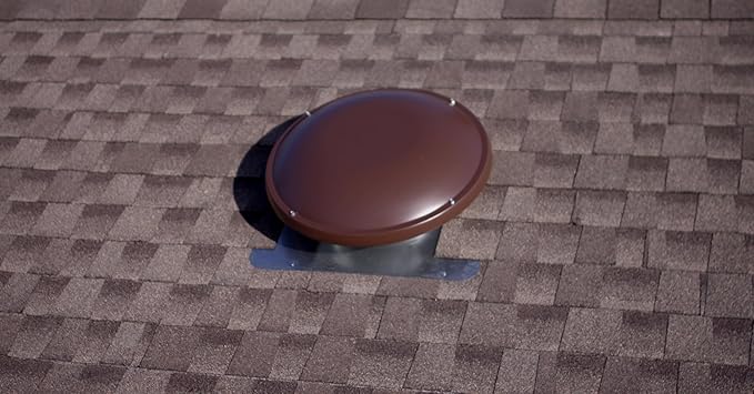 Master Flow GAF 1500 CFM Brown Power Roof Mount Attic Fan with Thermostat: Energy Efficient and Comfortable Home Solutions| Equipped with Animal Protection and a very Durable Construction