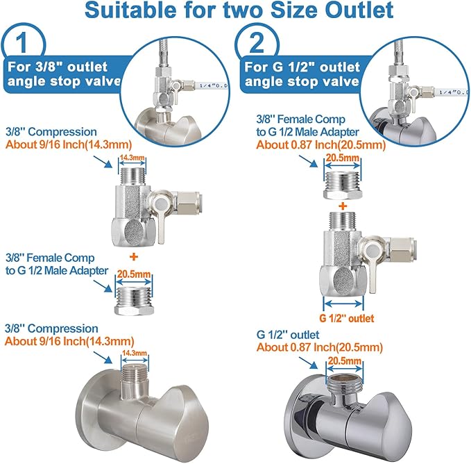 Refrigerator Water Line Kit - Food Grade Fridge Ice Maker Water Installation Kit,1/4 In O.D. 25 FT Water Tubing with Feed Water Adapter and Quick Fittings for RO Filter System,Refrigerator,Ice Maker