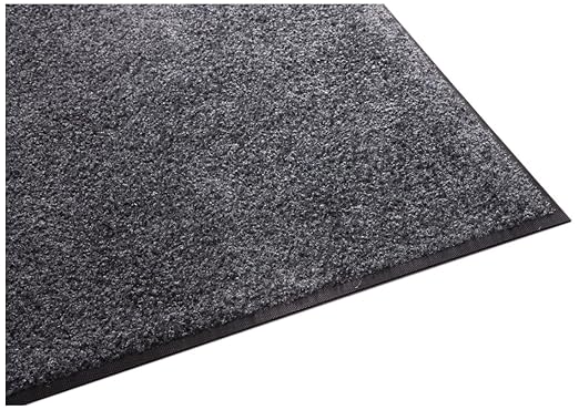 Guardian Platinum Series Indoor Wiper Floor Mat, Rubber with Nylon Carpet, 4'x12', Grey