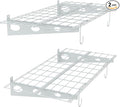 TORACK 2-Pack Garage Wall Shelves, 24" x 48"/2x4 ft Wall Mounted Wire Shelf for Garage Heavy Duty Floating Shelves(White, Pack of 2)