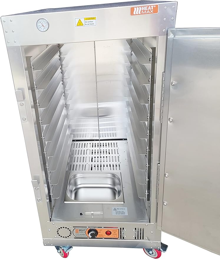 HeatMax 4 Foot Large Commercial Electric Food Warmer Holding Cabinet for Full Size Pans, Churches, Schools, Catering, Fully Assembled, Made in USA with Service and Support, 120V Plug