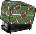2 Slice Toaster Cover Retro American Football Field, Kitchen Appliance Dust & Fingerprint Protector, Machine Washable with Pocket