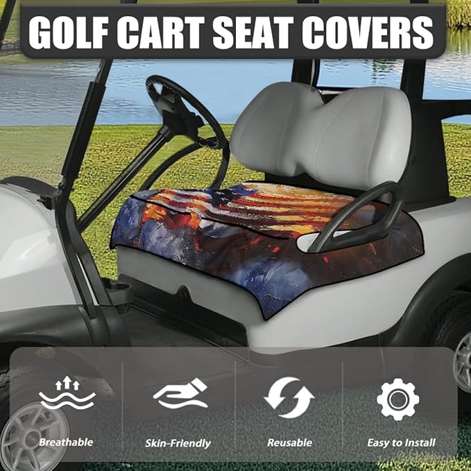Golf Cart Seat Cushion Cover Designed for Outdoor Protection, Featuring Waterproof Layer and Soft Breathable Fabric