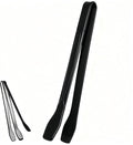 Silicone Tongs for Cooking, Black Heat Resistant Kitchen Tongs with Silicone Tips (11inch), Non-Scratch Food Tongs for Flipping, Serving, Salad, BBQ Serving Toast, Dishwasher Safe (Black)