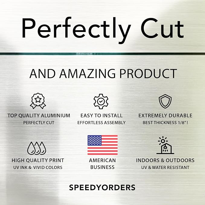 Custom Outdoor Metal Sign, Personalized Aluminum Safety and Business Sign, Waterproof White Aluminum (Logo, 24x18 In)