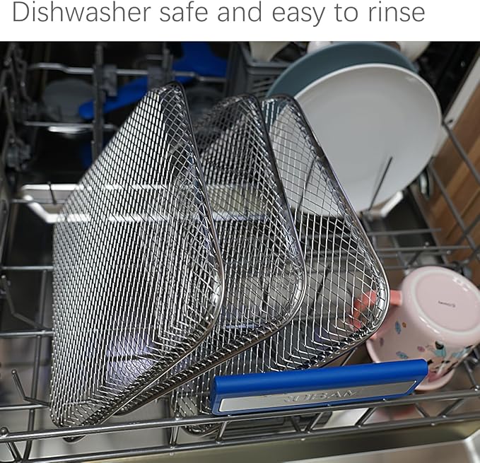 3-Pack Cooking Crisper Trays: Mesh Stainless Steel Replacement Trays Fit Instant Pot Air Fryer Oven 10QT - Max Airflow - BPA-Free - Teflon-Free - 2026