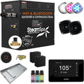 SteamSpa Steam System 10.5kW Steam Shower Generator with Bluetooth Wifi, Quickstart Continous Steam, Advanced Touch Pad Screen, Chroma Lights, Drain Pan and Auto Drain Black Color Trim | RVBS1050BK-A