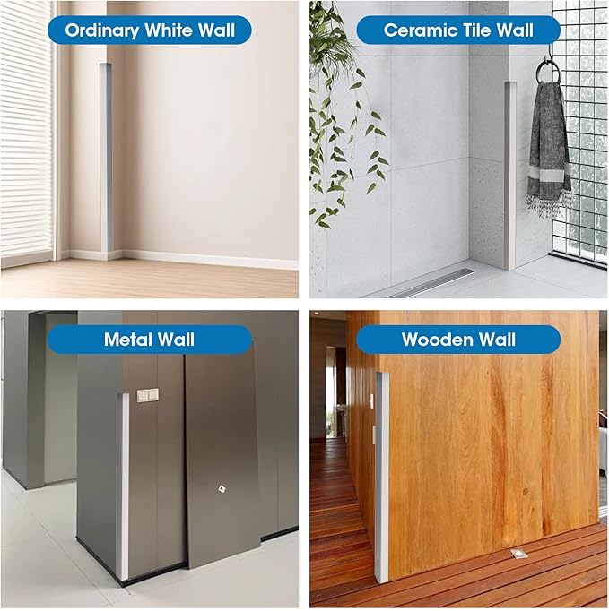 Stainless Steel Wall Corner Guards, 2 x 2 x 48 inches (2 Pcs Pack). Made of 304 Steel, These 90-Degree Angle Metal Corner Protectors are Designed for Wall Protection and Decoration