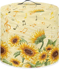 Flashideas Sunflower Note Pressure Cooker Cover for Women Insulated Rice Cooker Cover with Easy to Clean Lining Waterproof Dust Cover with Pockets for Instant Pot 6 Quart Appliance Cover