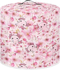 Axolotl Butterfly and Floral Print Kitchen Appliance Dust Cover with Pockets, Electric Pressure Cooker Cover Compatible with Crock Pot, Rice Cooker Cover, for 8 Qt Pot