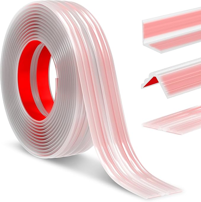 Wall Corner Protector Peel and Stick Wall Molding Trim Flexible Corner Guard Edge Protector Inside & Outside Corner Guard Strip for Wall Edge Ceiling Countertop