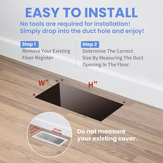4x12 Inches 4 Pack Heavy Duty Walkable Floor Register - Easy Adjust Air Supply Lever Decorative Floor Vent Covers, Seattle Design Vent Covers for Home - Oil Rubbed Bronze