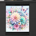 Rainbow Flower Dishwasher Magnet Cover for The Front Dishwasher Door Cover Panel Decals Magnetic Refrigerator Cover for Kitchen Farmhouse Home Decor 23 X 26 in