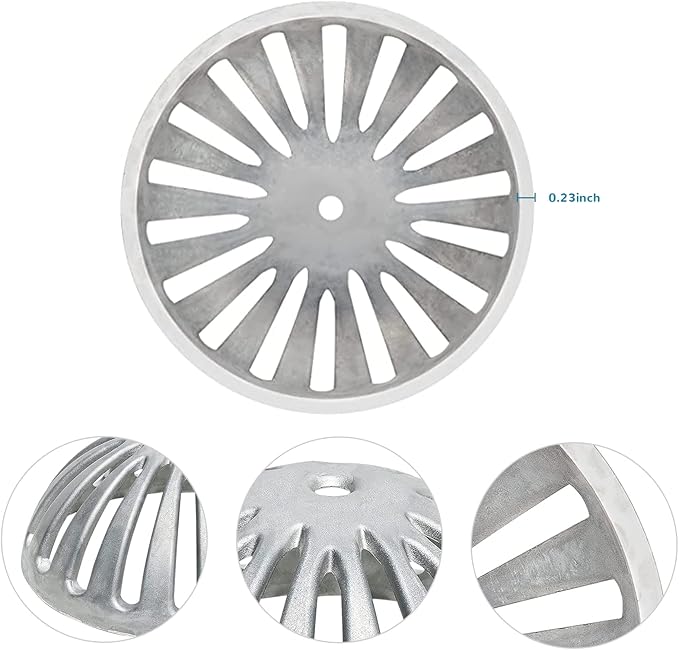 Floor Sink Strainer Floor Drain Strainer Heavy Duty Aluminum Dome Sink Drain Strainer Floor Drain Cover for Kitchen, Bar, Outdoor Garden or Bath 5-1/4" Diameter x 2-1/4"H (1 Pack)