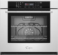 Empava Built-In Electric Single Wall Oven 30 inch, 5 Cu. ft. Capacity, True Convection and Rotisserie Air Fry, Self Clean, Screen Touch Control, 4800 watts, Stainless Steel