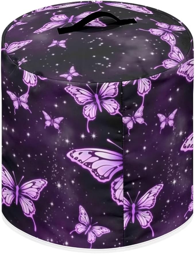 Flashideas Purple Butterfly Dust Cover Compatible with 6 qt Instant Pot and Extra Accessories, for Electric Pressure Cooker Rice Cooker and Air Fryer Insulated Protector Cover Keep Appliance Clean