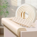 Baby Proofing Edge & Corner Protectors, 1 Roll White Foam L-Shape Self-Adhesive Bumper Strip + 8Corner Guards, Wall & Furniture Safety Bumpers for Nursery, Kitchen, Fireplace, Table, Desk